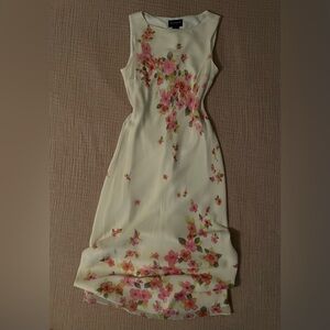 Ann Taylor Silk Floral Midi Dress